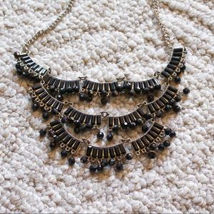 Black and gold statement necklace